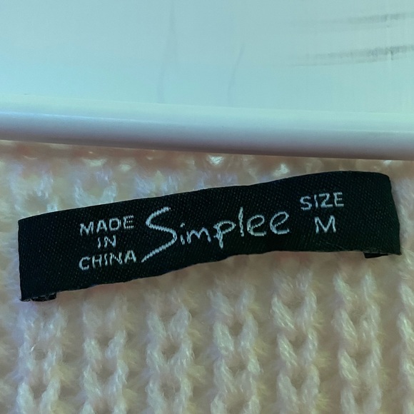 Simplee long black and white striped sweater jacket - Picture 2 of 3